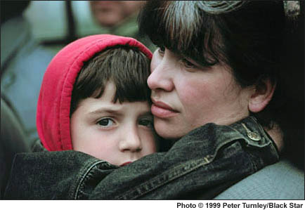 Kosovo refugees photograph by Peter Turnley